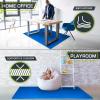 ProsourceFit Extra Thick Puzzle Exercise Mat ¾” and 1″, EVA Foam Interlocking Tiles for Protective, Cushioned Workout Flooring for Home and Gym Equipment(Blue – 1 Inch – 24 Sq Ft – 6 Tiles)