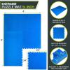 ProsourceFit Extra Thick Puzzle Exercise Mat ¾” and 1″, EVA Foam Interlocking Tiles for Protective, Cushioned Workout Flooring for Home and Gym Equipment(Blue – 3/4 Inch – 24 Sq Ft – 6 Tiles)