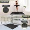 ProsourceFit Extra Thick Puzzle Exercise Mat ¾” and 1″, EVA Foam Interlocking Tiles for Protective, Cushioned Workout Flooring for Home and Gym Equipment(Black – 1 Inch – 24 Sq Ft – 6 Tiles)