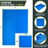 ProsourceFit Extra Thick Puzzle Exercise Mat ¾” and 1″, EVA Foam Interlocking Tiles for Protective, Cushioned Workout Flooring for Home and Gym Equipment(Blue – 1 Inch – 24 Sq Ft – 6 Tiles)