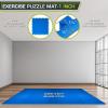 ProsourceFit Extra Thick Puzzle Exercise Mat ¾” and 1″, EVA Foam Interlocking Tiles for Protective, Cushioned Workout Flooring for Home and Gym Equipment(Blue – 1 Inch – 72 Sq Ft – 18 Tiles)
