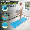 ProsourceFit Extra Thick Yoga and Pilates Mat ½” (13mm) or 1″ (25mm), 71-inch Long High Density Exercise Mat with Comfort Foam and Carrying Strap(Aqua)