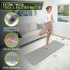 ProsourceFit Extra Thick Yoga and Pilates Mat ½” (13mm) or 1″ (25mm), 71-inch Long High Density Exercise Mat with Comfort Foam and Carrying Strap(Grey)