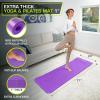 ProsourceFit Extra Thick Yoga and Pilates Mat ½” (13mm) or 1″ (25mm), 71-inch Long High Density Exercise Mat with Comfort Foam and Carrying Strap(Purple)