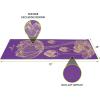 ProsourceFit Feather Yoga Mat 3/16″ (5mm) Thick Workout Surface with Exclusive Printed Designs for Stylish Comfort, Stability, and Balance; Non-Slip Option for Yoga and Pilates(Floret – Purple)