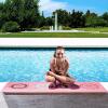 ProsourceFit Feather Yoga Mat 3/16″ (5mm) Thick Workout Surface with Exclusive Printed Designs for Stylish Comfort, Stability, and Balance; Non-Slip Option for Yoga and Pilates(Satya – Pink)