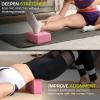 ProsourceFit Foam Yoga Blocks, High Density EVA Yoga Bricks (Set of 2), Pink