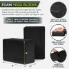 ProsourceFit Foam Yoga Blocks Set of 2, High Density EVA Yoga Bricks, Sturdy Yoga Prop Large Size 4x 6 x 9(Black)