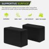 ProsourceFit Foam Yoga Blocks Set of 2, High Density EVA Yoga Bricks, Sturdy Yoga Prop Large Size 4x 6 x 9(Black)