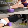 ProsourceFit Foam Yoga Blocks Set of 2, High Density EVA Yoga Bricks, Sturdy Yoga Prop Large Size 4x 6 x 9(Purple)