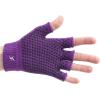 ProsourceFit Grippy Yoga Gloves, Hand Grips with Firm Fingerless Design, One Size Fits All for Women and Men, Purple