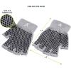 ProsourceFit Grippy Yoga Gloves, Yoga Hand Grips with Firm Fingerless Design, One Size Fits All Yoga Gloves with Grips for Women and Men(Grey)