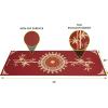 ProsourceFit Mandala Yoga Mat 3/16″ (5mm) Thick Workout Surface with Exclusive Printed Designs for Stylish Comfort, Stability, and Balance; Non-Slip Option for Yoga and Pilates(Tao – Red)