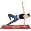 ProsourceFit Mandala Yoga Mat 3/16″ (5mm) Thick Workout Surface with Exclusive Printed Designs for Stylish Comfort, Stability, and Balance; Non-Slip Option for Yoga and Pilates(Tao – Red)