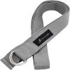 ProsourceFit Metal D-Ring Yoga Strap 8’ Durable Cotton for Stretching and Flexibility(Grey)