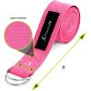 ProsourceFit Metal D-Ring Yoga Strap 8’ Durable Cotton for Stretching and Flexibility(Pink)