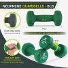 ProsourceFit Neoprene Dumbbell Coated for Non-Slip Grip(Green-9lb)