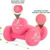 ProsourceFit Neoprene Dumbbell Coated for Non-Slip Grip(Pink-1lb)