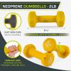 ProsourceFit Neoprene Dumbbell Coated for Non-Slip Grip(Yellow-2lb)