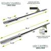 ProsourceFit Olympic Barbell Multipurpose Weight Lifting Bar, 160k PSI(6.5ft – Womens)