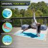 ProsourceFit Original Yoga Exercise Mat ¼” (6mm) Thick for Comfort and Stability with Carrying Straps, Non Slip –Multiple Colors(Aqua)