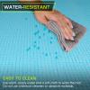 ProsourceFit Original Yoga Exercise Mat ¼” (6mm) Thick for Comfort and Stability with Carrying Straps, Non Slip –Multiple Colors(Aqua)