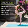 ProsourceFit Original Yoga Exercise Mat ¼” (6mm) Thick for Comfort and Stability with Carrying Straps, Non Slip –Multiple Colors(Aqua)