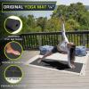 ProsourceFit Original Yoga Exercise Mat ¼” (6mm) Thick for Comfort and Stability with Carrying Straps, Non Slip –Multiple Colors(Black)