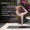 ProsourceFit Original Yoga Exercise Mat ¼” (6mm) Thick for Comfort and Stability with Carrying Straps, Non Slip –Multiple Colors(Black)