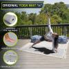 ProsourceFit Original Yoga Exercise Mat ¼” (6mm) Thick for Comfort and Stability with Carrying Straps, Non Slip –Multiple Colors(Grey)