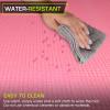ProsourceFit Original Yoga Exercise Mat ¼” (6mm) Thick for Comfort and Stability with Carrying Straps, Non Slip –Multiple Colors(Pink)