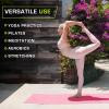 ProsourceFit Original Yoga Exercise Mat ¼” (6mm) Thick for Comfort and Stability with Carrying Straps, Non Slip –Multiple Colors(Pink)