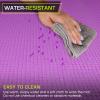 ProsourceFit Original Yoga Exercise Mat ¼” (6mm) Thick for Comfort and Stability with Carrying Straps, Non Slip –Multiple Colors(Purple)