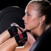 ProsourceFit Pair of Barbell Weight Lifting Wrist Wraps Support with Thumb Loop, Red(Red)