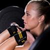 ProsourceFit Pair of Barbell Weight Lifting Wrist Wraps Support with Thumb Loop, Red(Yellow)