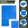 ProsourceFit Puzzle Exercise Mat ½ in, EVA Interlocking Foam Floor Tiles for Home Gym, Mat for Home Workout Equipment, Floor Padding for Kids, Grey, 24 in x 24 in x ½ in, 24 Sq Ft – 6 Tiles(Blue)