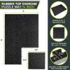 ProsourceFit Rubber Top Exercise Puzzle Mat ½-inch or ¾-inch, EVA Foam Interlocking Tiles for Home Gym Protective Flooring for Equipment and Workouts, Available in 24 SQ FT or 48 SQ FT(Grey – 3/4 Inch – 24 Sq Ft – 6 Tiles)