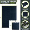 ProsourceFit Rubber Top Exercise Puzzle Mat ½-inch or ¾-inch, EVA Foam Interlocking Tiles for Home Gym Protective Flooring for Equipment and Workouts, Available in 24 SQ FT or 48 SQ FT(Blue – 3/4 Inch – 24 Sq Ft – 6 Tiles)