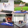 ProsourceFit Tri-Fold Folding Thick Exercise Mat 6’x4’ with Carrying Handles for Tumbling, Martial Arts, Gymnastics, Stretching, Core Workouts(Blue.)