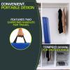 ProsourceFit Tri-Fold Folding Thick Exercise Mat 6’x4’ with Carrying Handles for Tumbling, Martial Arts, Gymnastics, Stretching, Core Workouts(Blue.)