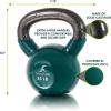 ProsourceFit Vinyl Coated Cast Iron Kettlebells for Full Body Fitness Workouts(Green)