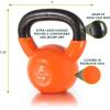 ProsourceFit Vinyl Coated Cast Iron Kettlebells for Full Body Fitness Workouts(Orange)