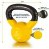 ProsourceFit Vinyl Coated Cast Iron Kettlebells for Full Body Fitness Workouts(Yellow)