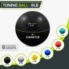 ProsourceFit Weighted Toning Exercise Balls for Pilates, Yoga, Strength Training and Physical Therapy, 2 lb to 8 lb, Color Coded(Black)
