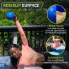 ProsourceFit Weighted Toning Exercise Balls for Pilates, Yoga, Strength Training and Physical Therapy, 2 lb to 8 lb, Color Coded(Blue 4lb)