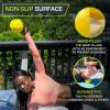 ProsourceFit Weighted Toning Exercise Balls for Pilates, Yoga, Strength Training and Physical Therapy, 2 lb to 8 lb, Color Coded(Yellow 5lb)