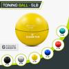 ProsourceFit Weighted Toning Exercise Balls for Pilates, Yoga, Strength Training and Physical Therapy, 2 lb to 8 lb, Color Coded(Yellow 5lb)