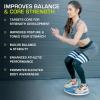 ProsourceFit Wooden Balance Board Non-Slip Wobble Core Trainer 15.75in (39.5cm) Diameter with 360 Rotation for Stability Training, Full Body Exercises, Physical Therapy(Blue)
