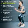 ProsourceFit Wooden Balance Board Non-Slip Wobble Core Trainer 15.75in (39.5cm) Diameter with 360 Rotation for Stability Training, Full Body Exercises, Physical Therapy(Black)