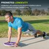 ProsourceFit Wooden Balance Board Non-Slip Wobble Core Trainer 15.75in (39.5cm) Diameter with 360 Rotation for Stability Training, Full Body Exercises, Physical Therapy(Purple)